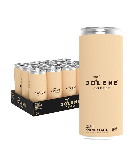 Jolene Coffee – Oat Milk Latte | 8oz Cans | Smooth, Bold, Dairy-Free, Gluten-Free, Non-GMO (24 Cans, Oat Milk Latte)