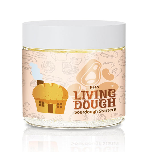 Living Dough - Keto Sourdough Bread Starter - Australian Low Carb Organic Sourdough Starter for Baking - For Keto-Friendly Artisanal Bread, Pizza Dough, Waffles & More