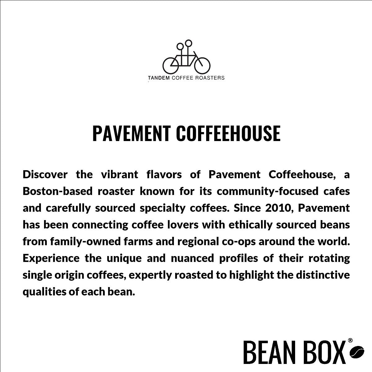 Bean Box Boston Coffee Sampler, 2-Pack - Roasted by Pavement Coffeehouse, Gourmet Arabica Coffee, Variety Pack - Freshly Ground