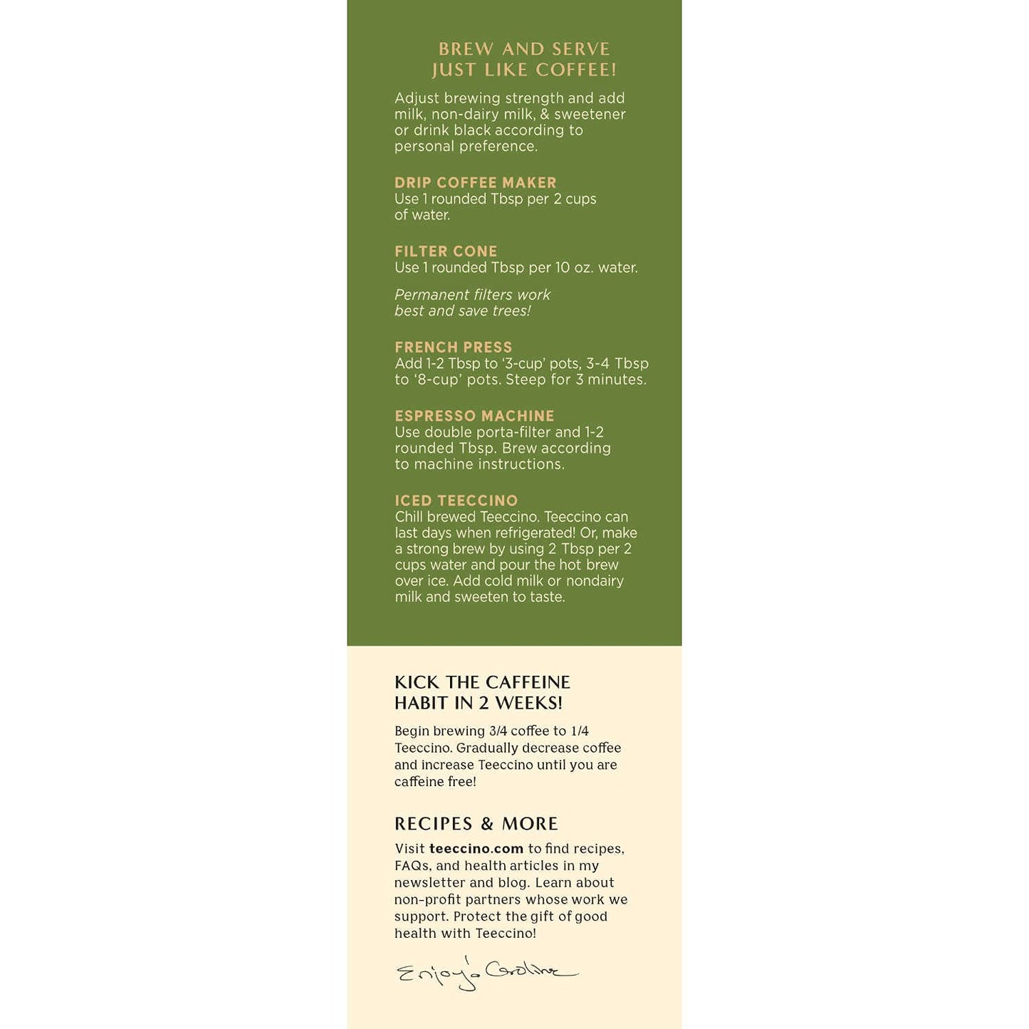 Teeccino Chicory Coffee Alternative – French Vanilla – Ground Herbal Coffee That’s Prebiotic, Caffeine-Free & Acid Free, Dark Roast, 11 Ounce