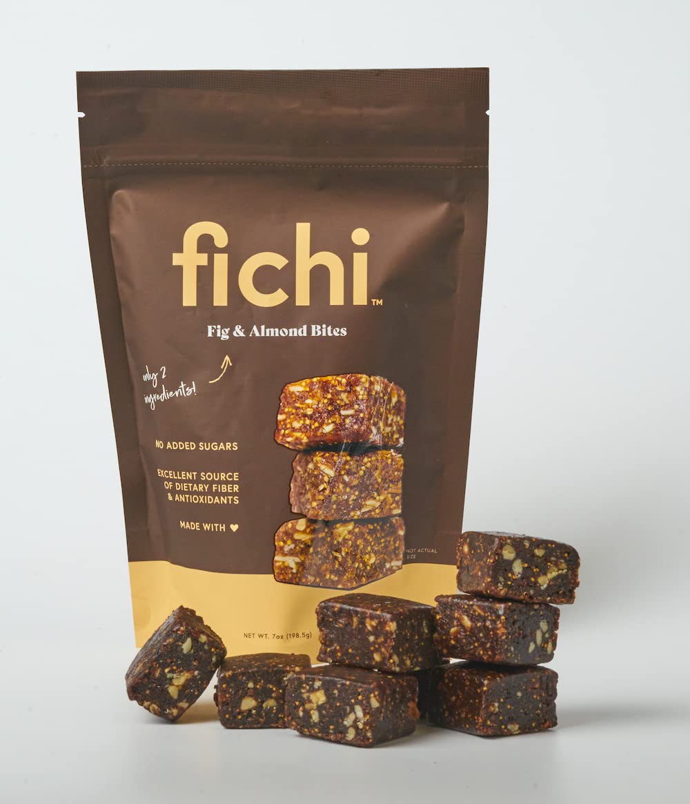 Fichi Fig and Nut Bites, a Wholesome and Delicious Gluten-Free Italian Fruit and Nut Snack, 3.5oz Bag (One Pack, Fig and Almond)
