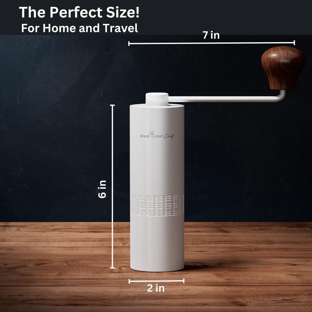 Manual Burr Coffee Grinder - Portable Espresso Hand Grinder for Travel