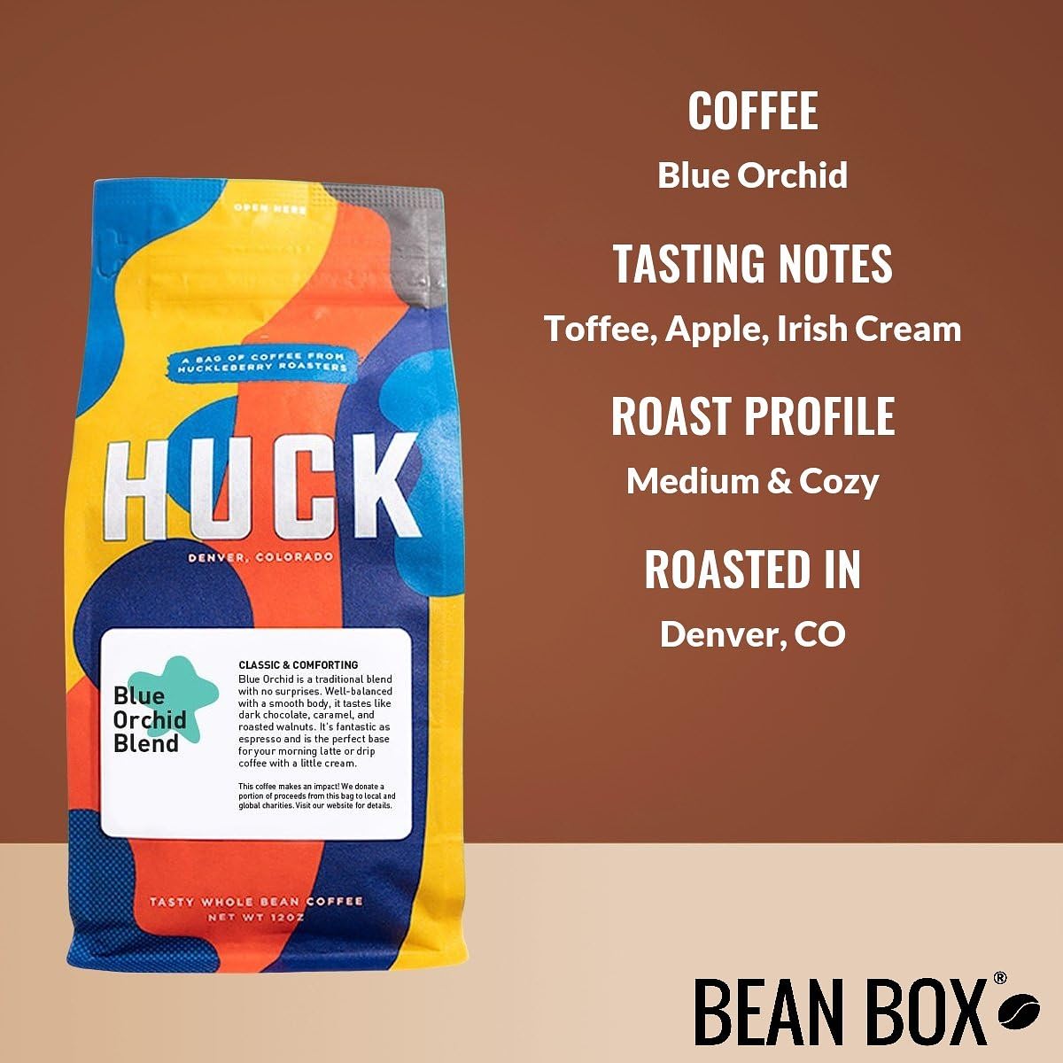 Bean Box Denver Coffee Sampler, 2-Pack - Roasted by Huckleberry Roasters, Gourmet Arabica Coffee, Variety Pack - Freshly Ground