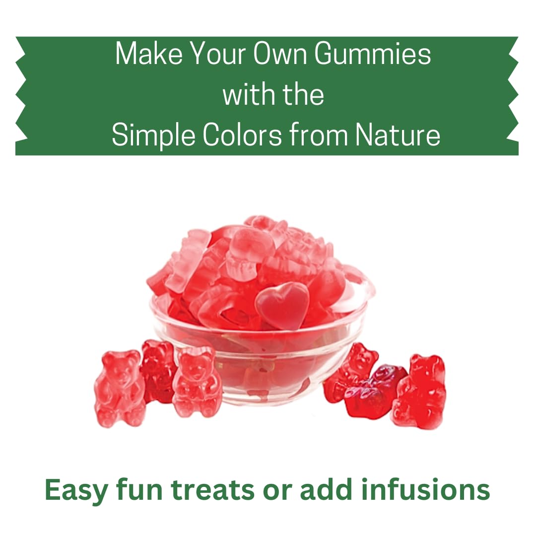 Simple Mixes Natural Gummy Mix, Strawberry, Lime, Cherry, Orange & Raspberry, Dye-Free, No Gluten or Fat, Kosher, (Variety, 5 Pack)