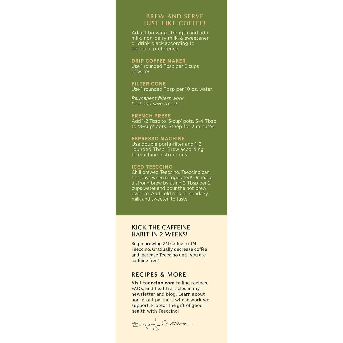 Teeccino Maca Chocolaté Chicory Coffee Alternative - Ground Herbal Coffee That’s Prebiotic, Caffeine Free & Acid Free, Dark Roast, 11 Ounce (Pack of 6)