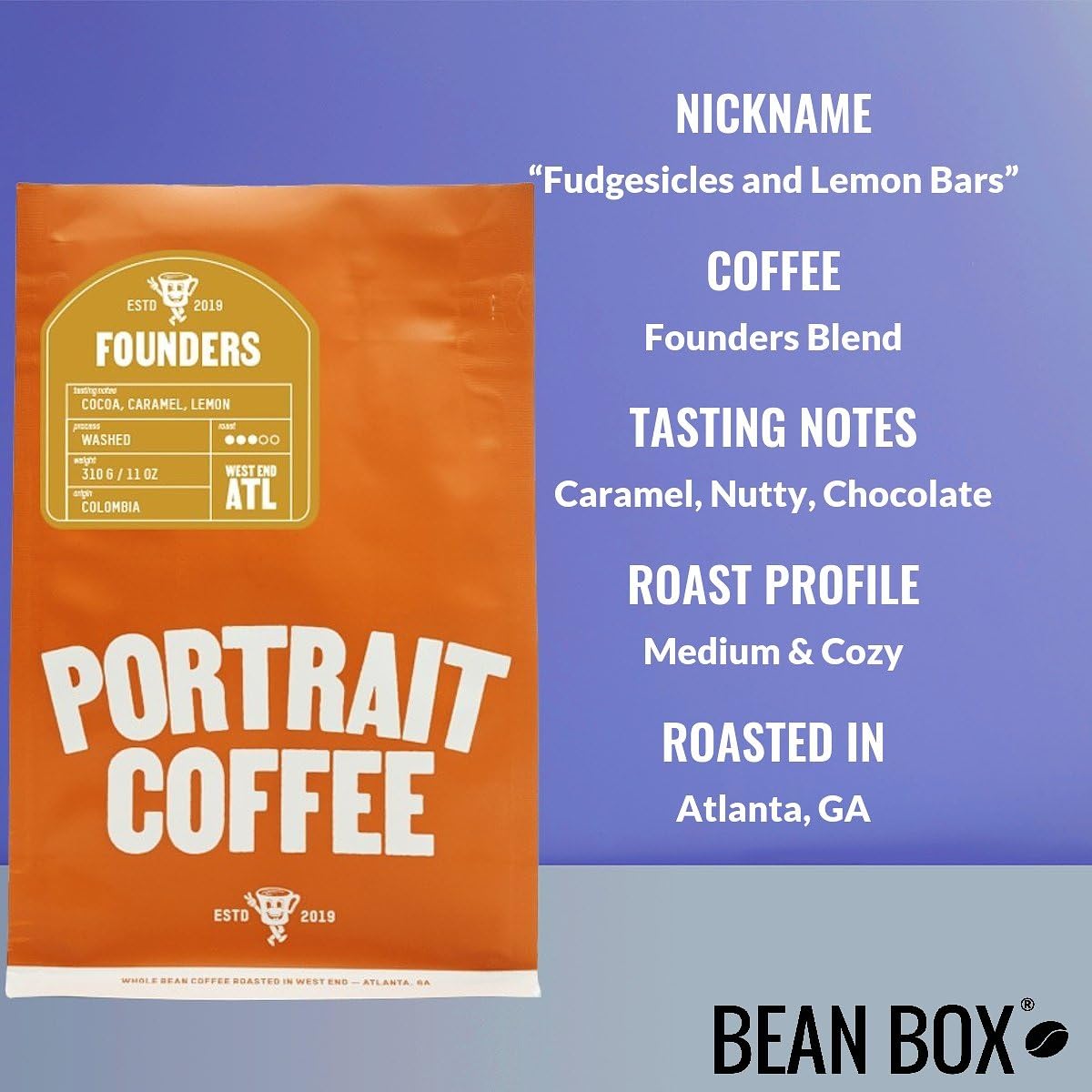 Bean Box Atlanta Coffee Sampler, 2-Pack - Roasted by Portrait, Gourmet Arabica Coffee, Variety Pack - Freshly Ground