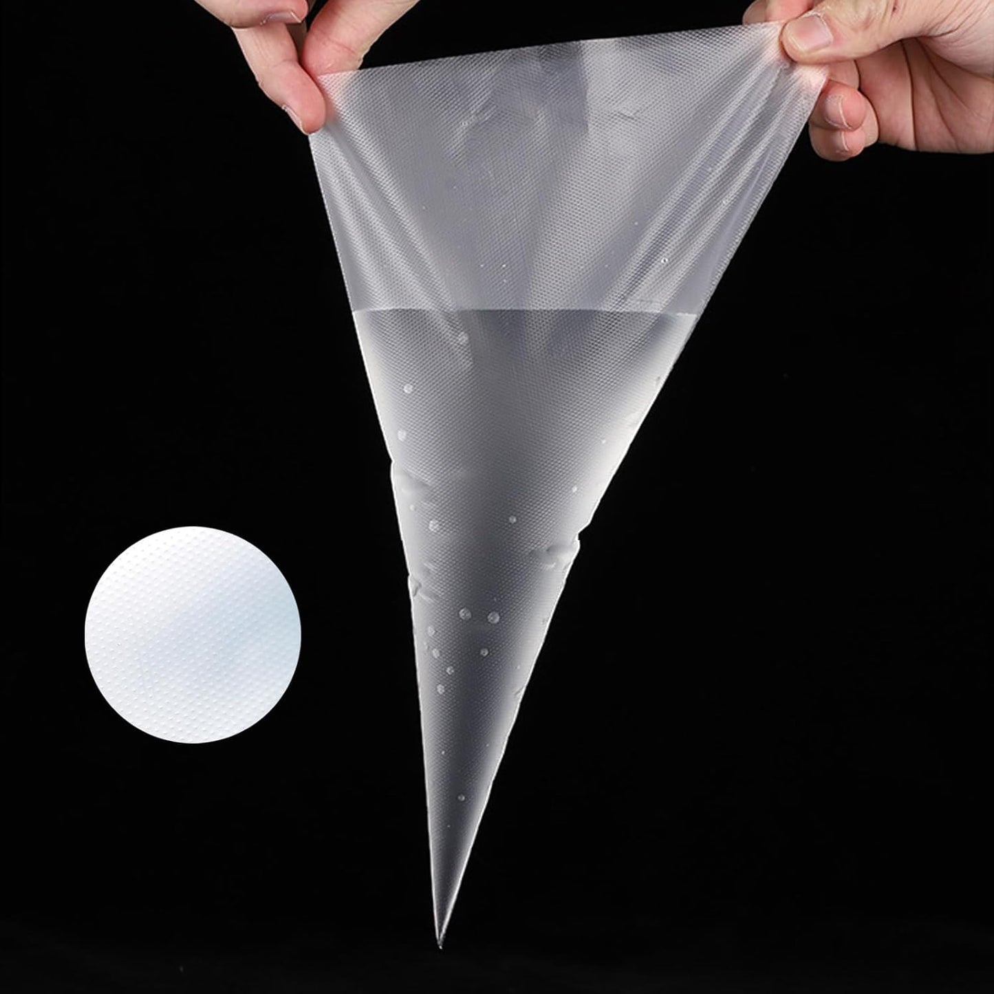 21 inch Large Piping Bags, AMBESTAR 100 Pcs Big Tipless Clear Plastic Disposable Pastry Bags for Frosting Decorating Cake Cupcake Cookie, Pro Long Thick Pastry Bag Essential Baking Tools