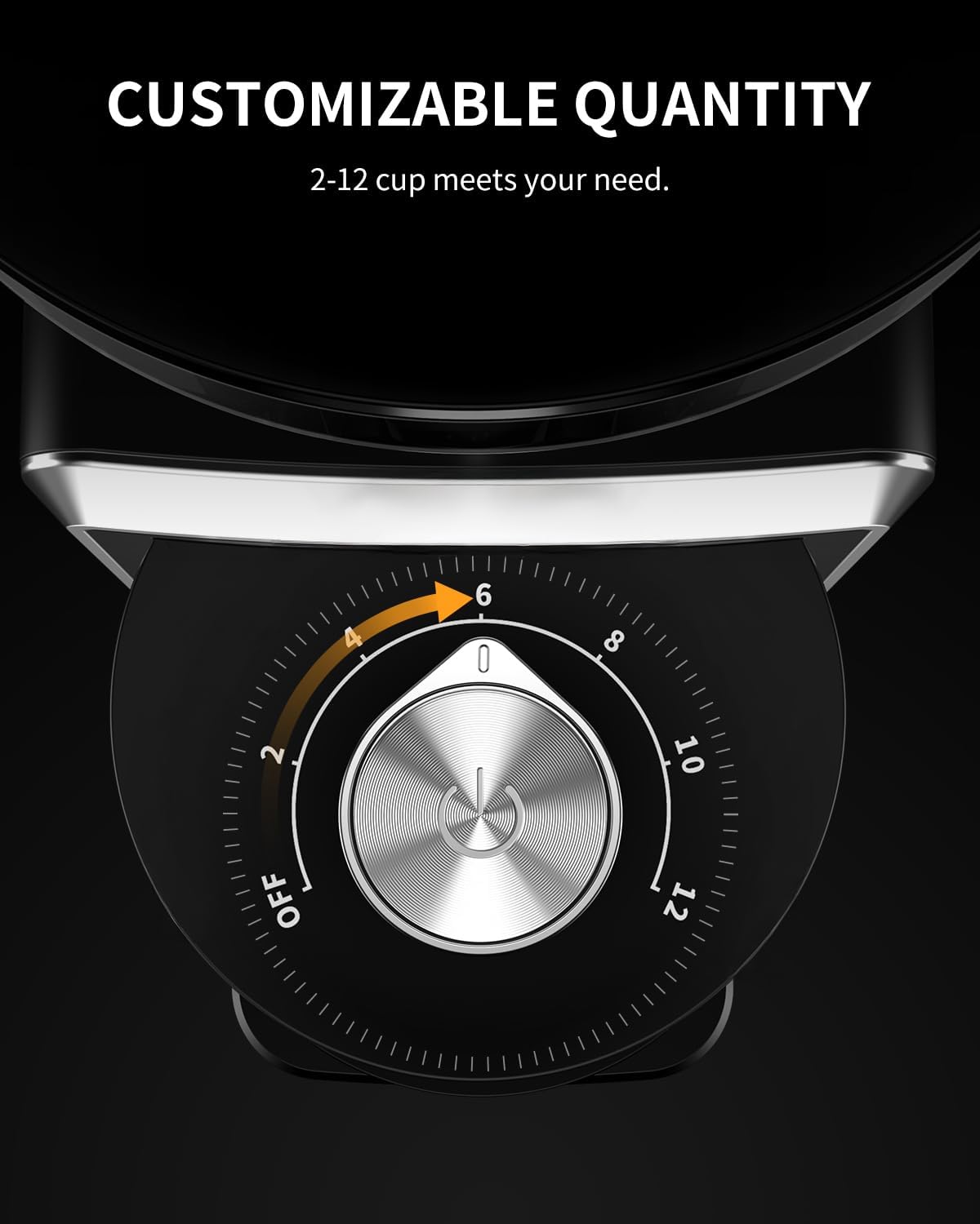 Conical Burr Coffee Grinder, Electric Bean Grinder for Precise Grinding, 35 Settings, 2–12 Cup Selector, Anti-Static Design, Black