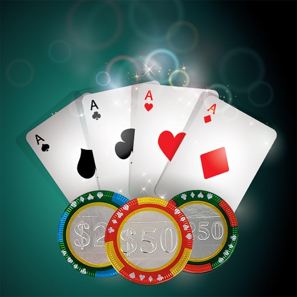 Fruidles Casino Poker Chips, Belgian Milk Chocolate Coins, Kosher Certified Dairy, Non GMO (100-Pack)