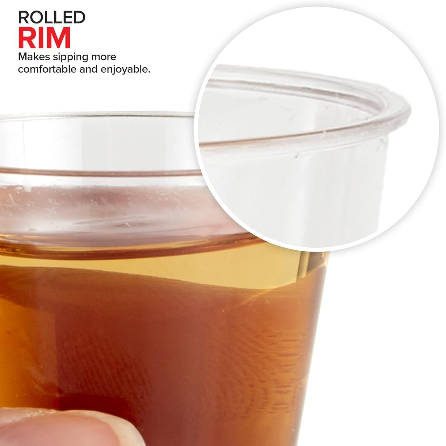 Stock Your Home 100 Pack - Mini Plastic Shot Glasses (1oz) Clear Disposable Cups for Jello Shots, Wine Tasting, Liquor, Whiskey, Pudding, Sample Cup for Halloween and Elegant Parties