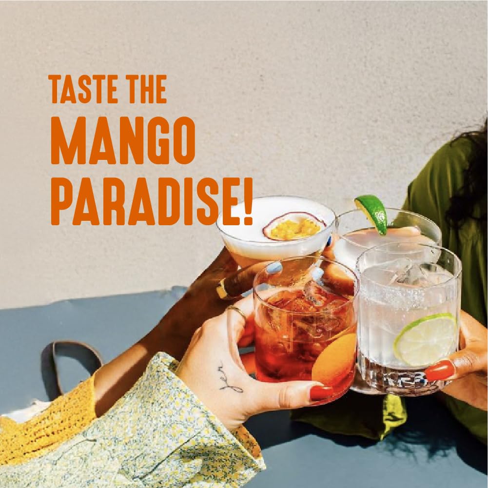 Lakanto Simple Flavoring Syrup - Monk Fruit Sweetener with Allulose, Perfect for Coffee, Tea, Cocktails, Snow Cones, Sodas, Other Drinks, Keto, Vegan (Mango - 25.4 fl oz)