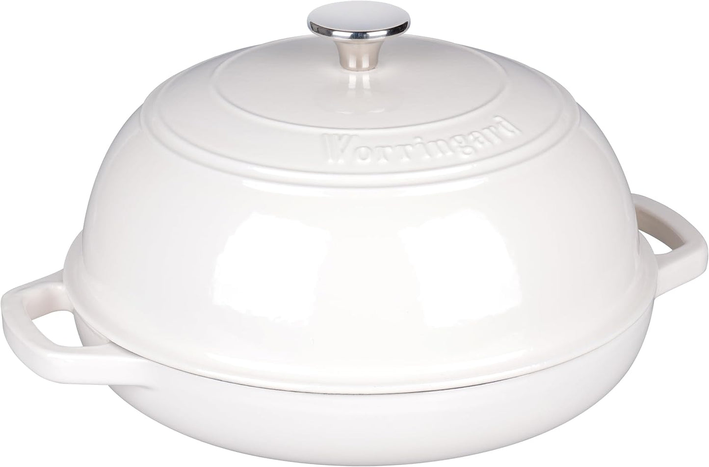 Enameled Cast Iron Dutch Oven Pot with Lid, Bread Oven for Sourdough Bread Baking, Dutch Ovens with Bread Proofing Basket& Baking Supplies Set, 6 Quart, White