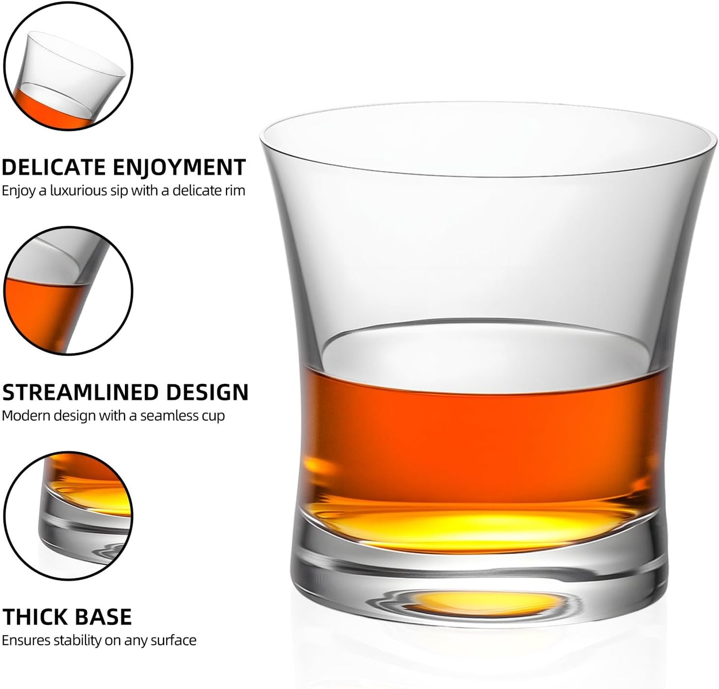KAMMAK Shot Glasses Set of 2, 280ml/9.5oz Clear Espresso Shot Glass with Heavy Base for Bar Restaurants Home, Small Whiskey Shot Glass for Vodka, Whiskey, Tequila, Spirits & Liquors