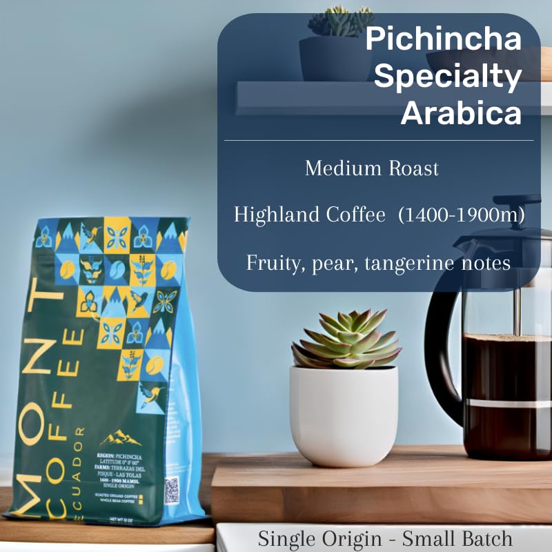 Mont Coffee - Pichincha Region | Latitude 0.0'00" | Specialty Single Origin Ecuadorian Arabica Coffee | Deluxe | Fresh Roast | Sourced Directly from Our Farms