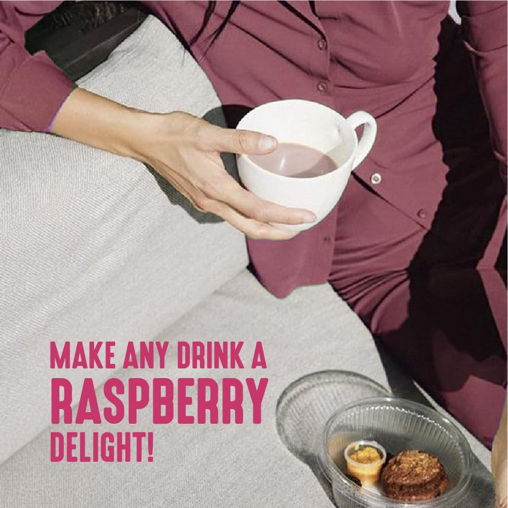 Lakanto Simple Flavoring Syrup - Monk Fruit Sweetener with Allulose, Perfect for Coffee, Tea, Cocktails, Snow Cones, Sodas, Other Drinks, Keto, Vegan (Raspberry - 25.4 fl oz)