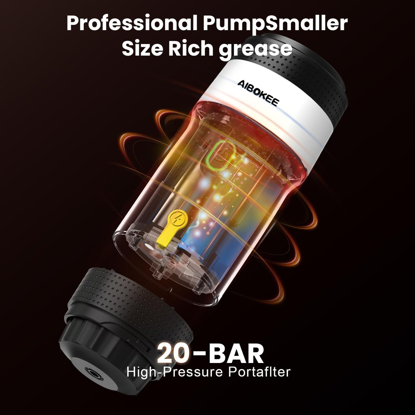 Portable Espresso Machine,Travel Coffee Maker for Camping, Car Coffee Maker Self-Heating with USB-DC,3-in-1 Extraction of 8g Ground Coffee & NS Capsule for Hiking,Office,RV(White)