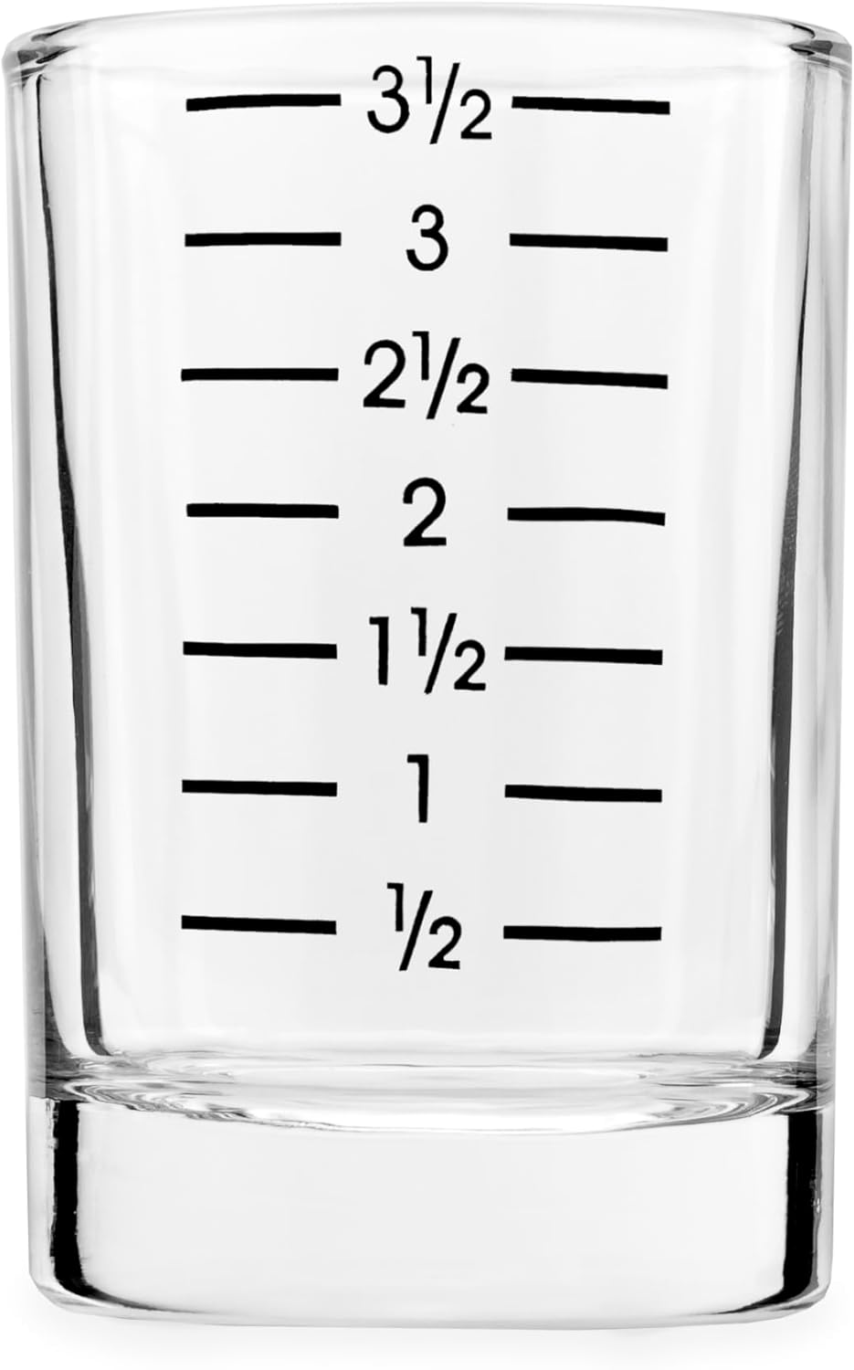 True Slam Tall glass shot Glasses, Prinked Half oz. Measurements for Cocktails, Bar Accessory Cups, Party Shot Cups, 4oz