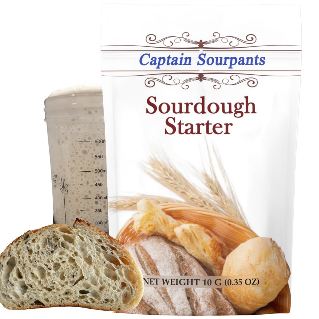 Mature Sourdough Starter Culture – 100+ Years Old Dehydrated Sourdough Starter Kit for Delicious Homemade Sourdough Bread – All-Natural and Organic - Beginner Friendly, Fast reactivation and Expert Support