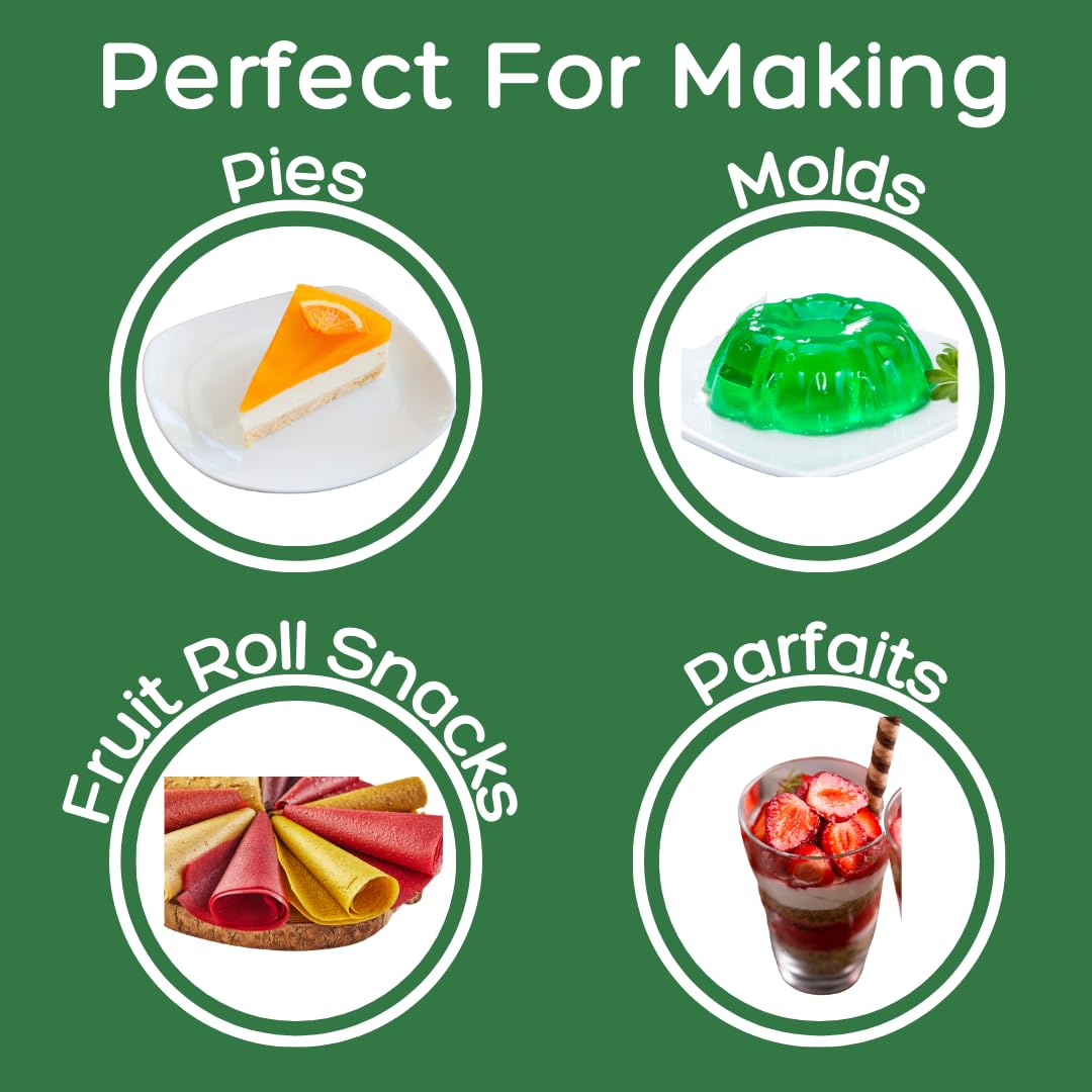 Simple Mixes Natural Gelatin Dessert, Raspberry, Healthy Snack, Dye-Free, No Gluten or Fat, Kosher, 6 Pack