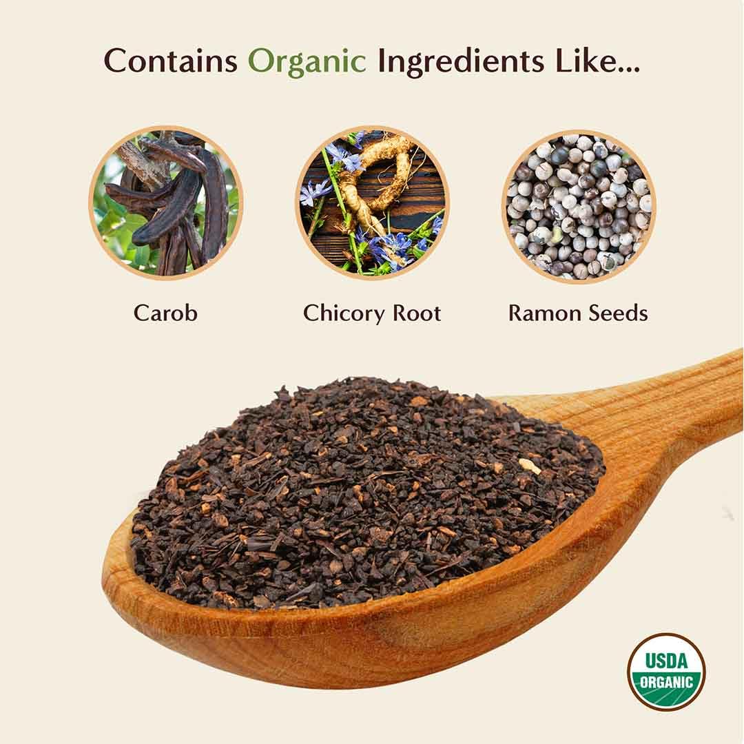 Teeccino French Roast Chicory Coffee Alternative, 5 Lb Bag - Ground Herbal Coffee That’s Prebiotic, Caffeine-Free & Acid Free, Dark Roast, 5 lb