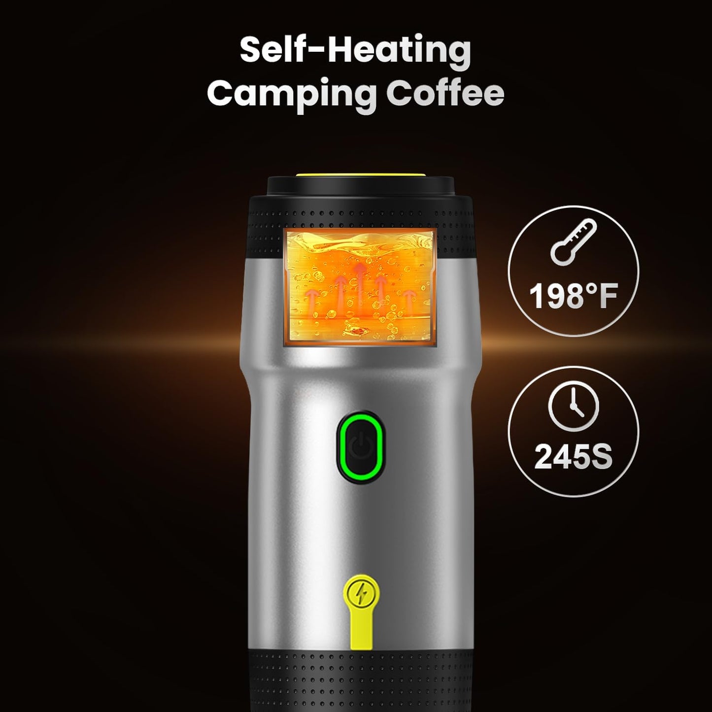 Portable Espresso Machine,3-in-1Portable Coffee Maker,20 Bar Mini Espresso Machine,Self-Heating Travel Coffee Maker Compatible with NS, DG Pods & Ground Coffee, for Camping Hiking,Office,RV