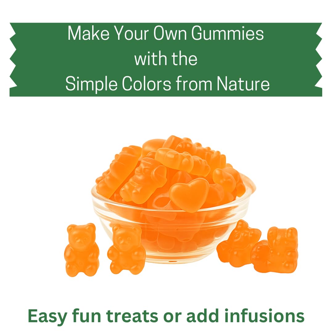 Simple Mixes Natural Gummy Mix, Healthy Snack, Dye-Free, No Gluten or Fat, Kosher, (3 Pack, Orange)