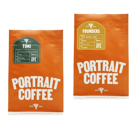 Bean Box Atlanta Coffee Sampler, 2-Pack - Roasted by Portrait, Gourmet Arabica Coffee, Variety Pack - Freshly Ground