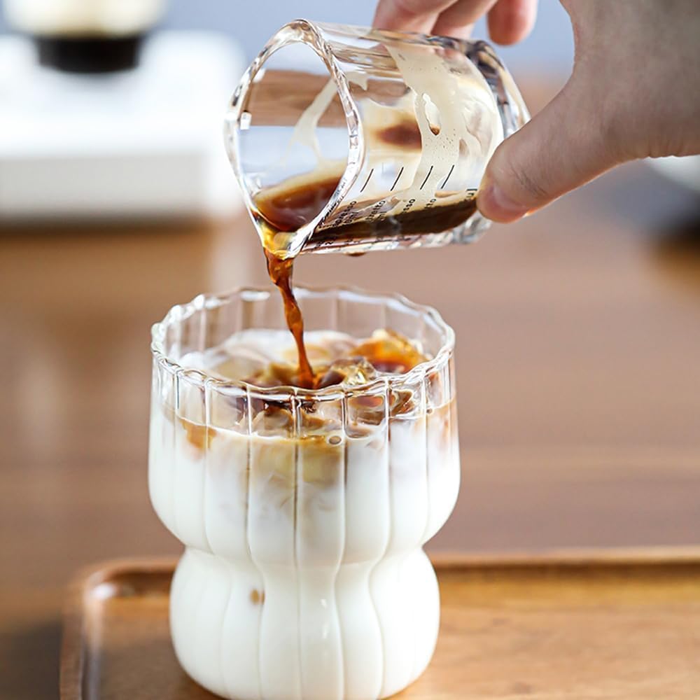 60ml Espresso Shot Glass,Heavy Sturdy Shot Glass Measuring Cup for Coffee,Milk,Cocktails,Tequila(Square-1pack)