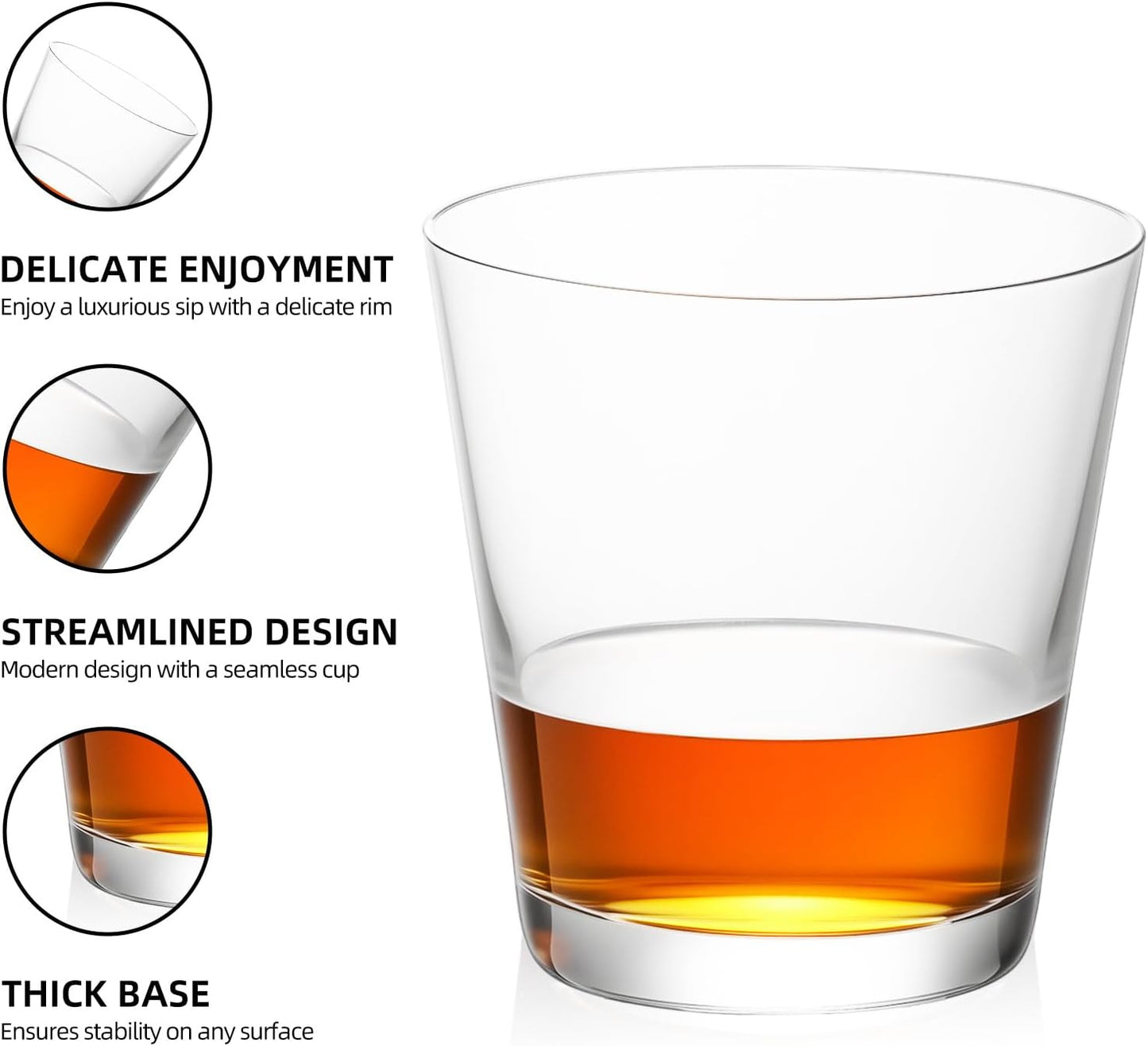 KAMMAK Shot Glasses Set of 2, 330ml/11.1oz Clear Espresso Shot Glass with Heavy Base for Bar Restaurants Home, Small Whiskey Shot Glass for Vodka, Whiskey, Tequila, Spirits & Liquors