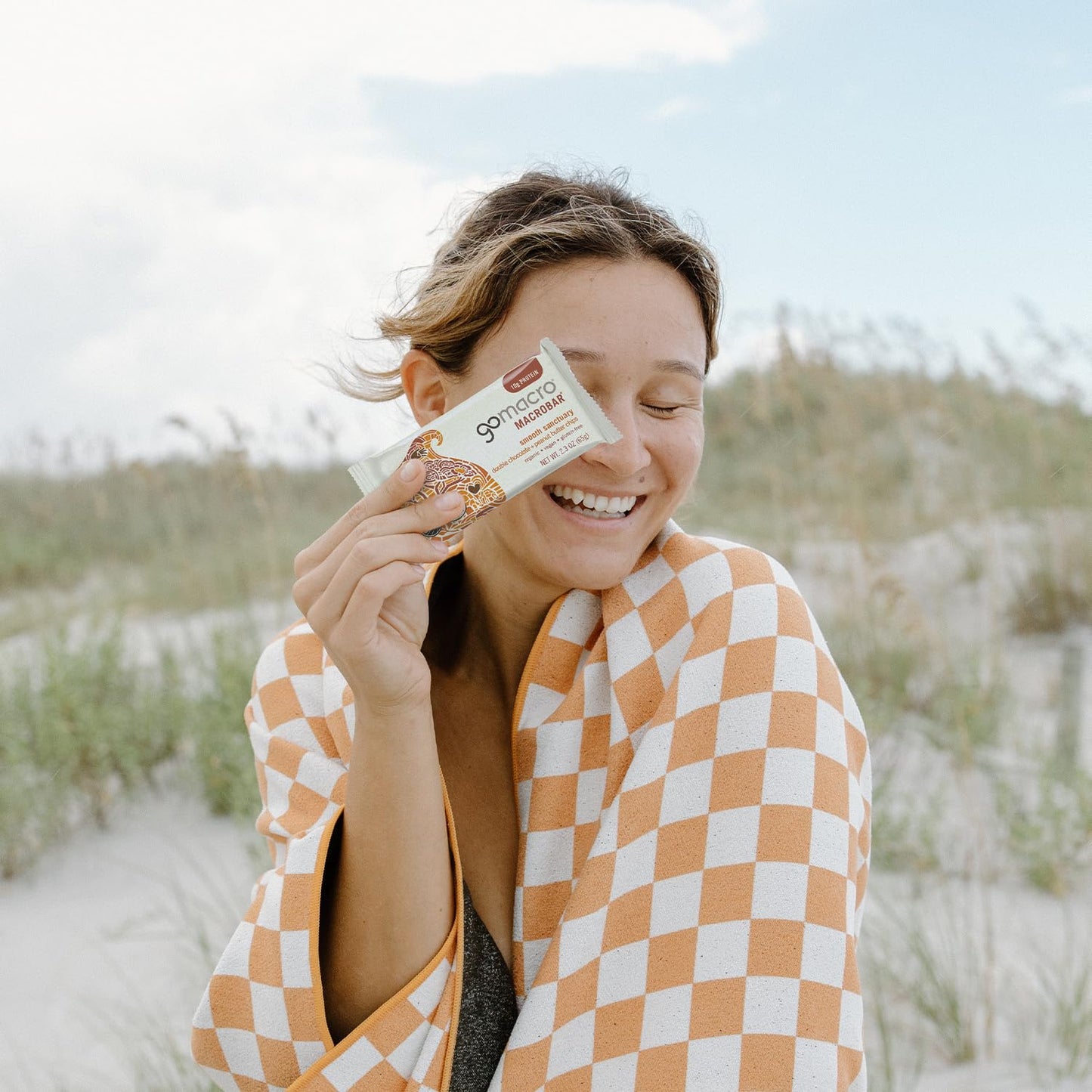 GoMacro MacroBar Organic Vegan Protein Bars - Double Chocolate + Peanut Butter Chips (2.3 Ounce Bars, 12 Count)