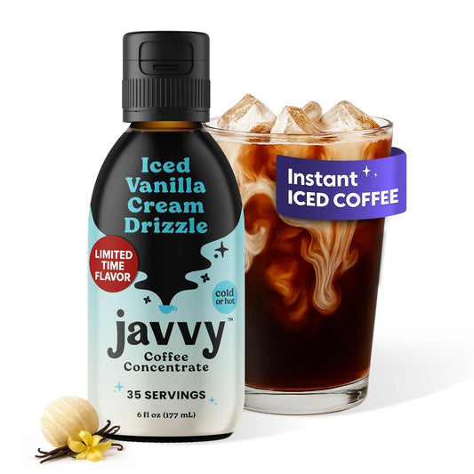 Coffee Concentrate - Limited Release Flavors - Cold Brew Coffee, Perfect for Hot or Iced Instant Coffees, Hot Drinks, Cold Brew Concentrate, 35 Servings - Iced Vanilla Cream Drizzle