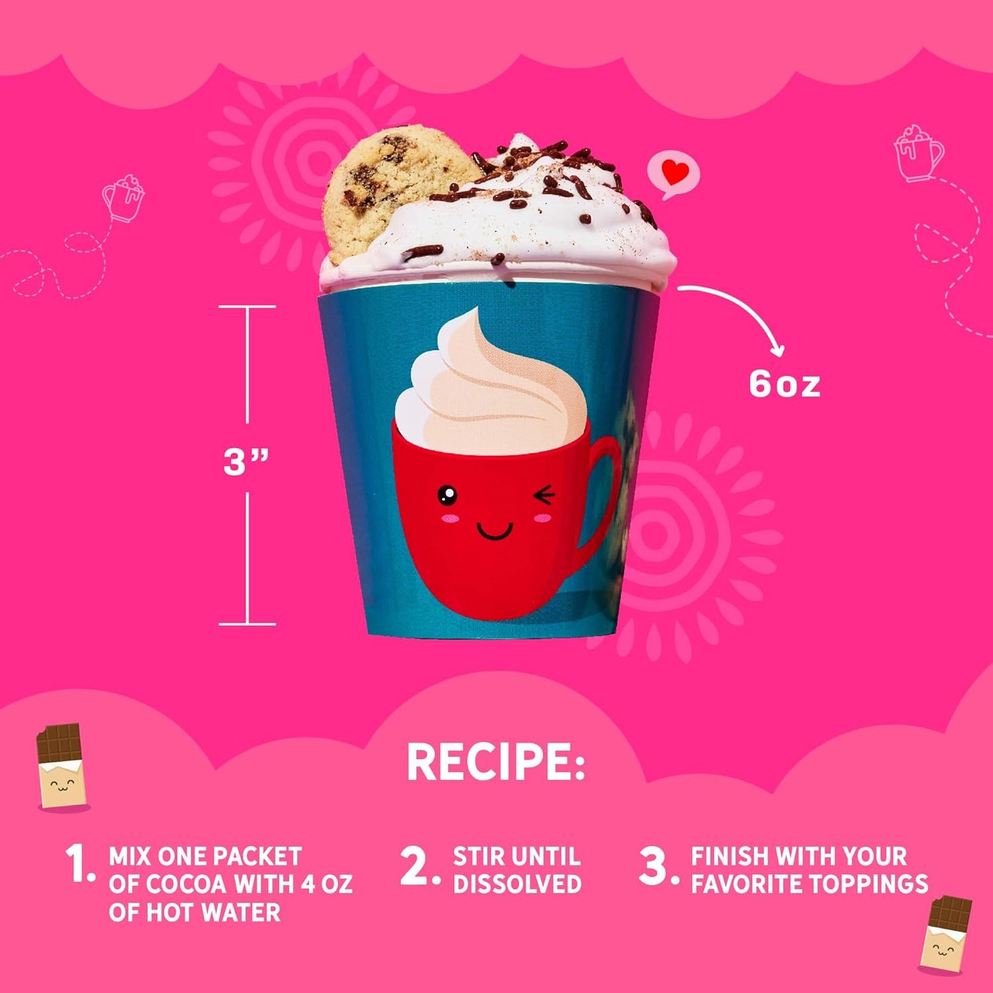 BomBombs, Mini Hot Cocoa Bar, Includes 12 Mini Servings of Gourmet Hot Chocolate Mix in 4 Fun Flavors with Toppings and Hot Cocoa Cups