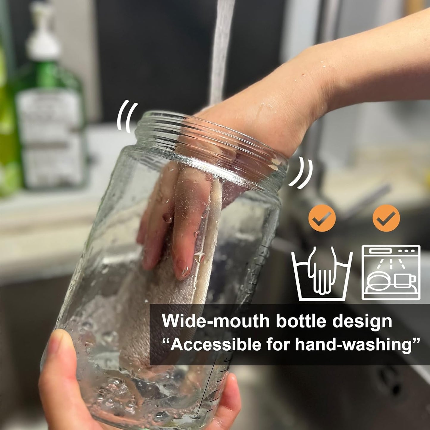 Sourdough Starter Jar Glass, 35oz Wide Mouth, Glass Jar for Sourdough Starter Kit Beginners, Sourdough Bread Starter Kit, Sourdough Discard jar with Lid, Recipe, Cover, Spoon