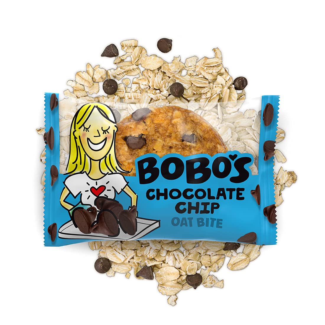Bobo's Original With Chocolate Chips Bite, Gluten Free, Non-GMO, Whole Grain Oats, Pack of 30 | Snack Bars | On-the-Go | Made with Simple Ingredients