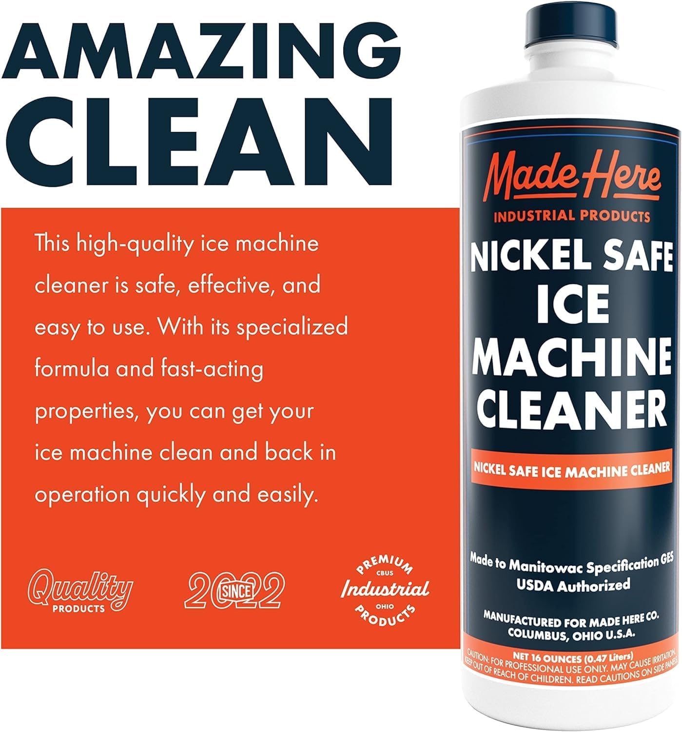 Nickel Safe Ice Machine Cleaner and Descaler16 oz 2-Pack