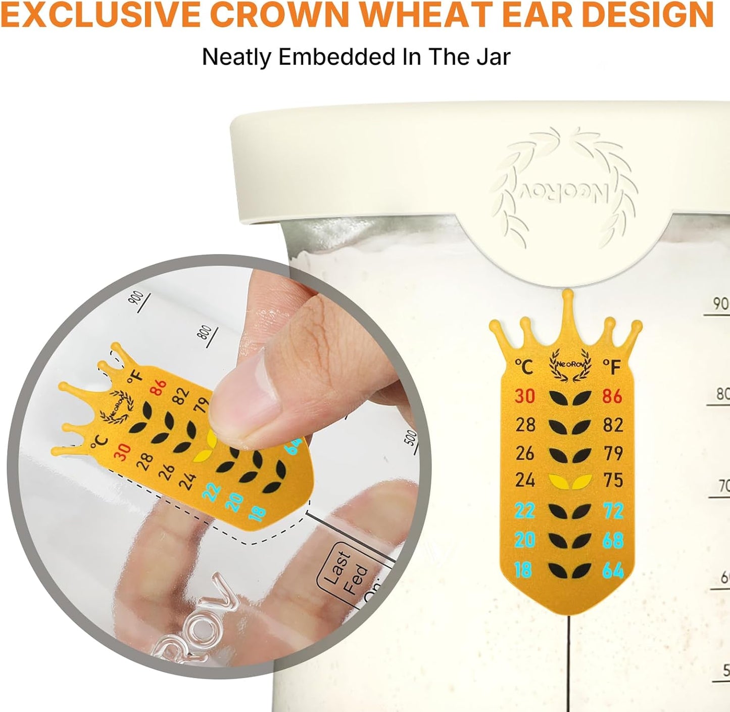 Pro Sourdough Starter Kit - 39 Oz Glass Sourdough Starter Jar (With Cloth Lid,Silicone Base,Scraper,Date Tracker,Temp Strip) - Sourdough Bread Baking Supplies For Sour Dough Bread Loaf (Cream)