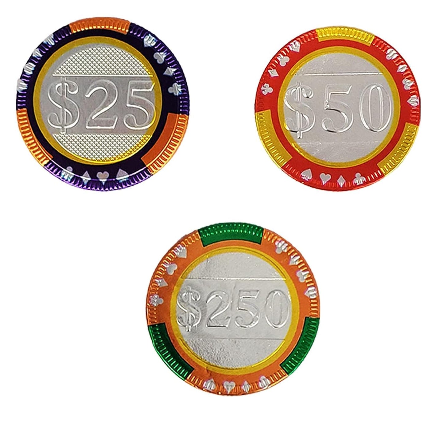 Fruidles Casino Poker Chips, Belgian Milk Chocolate Coins, Kosher Certified Dairy, Non GMO (200-Pack)