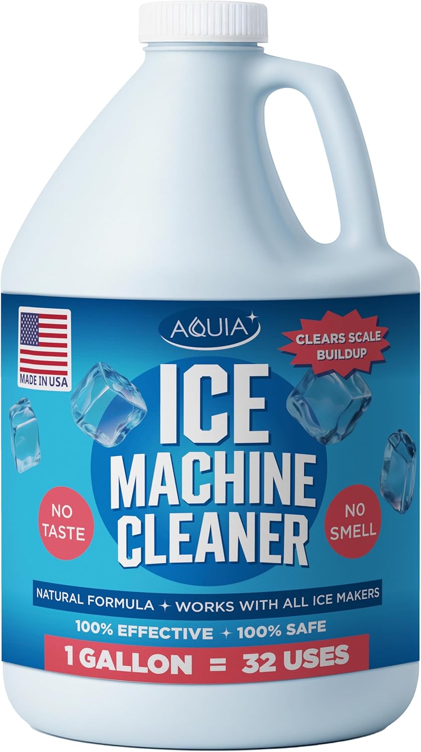 Ice Machine Cleaner and Descaler Gallon | Ice Maker Cleaner for All Brands; Opal, Scotsman, Manitowoc, Affresh, etc. Countertop Icemaker Cleaners Solution | Icemaker Cleaners and Descaler 100% Active!
