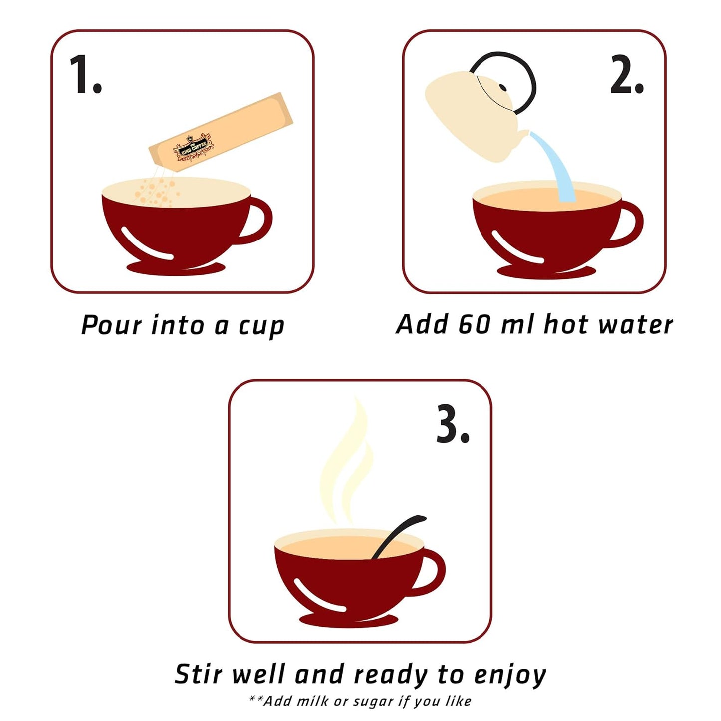 King Coffee Espresso Instant Coffee Vietnamese Coffee Trung Nguyen international Arabica Instant Coffee Mix Medium Roast 15 sticks per box x 2.5g - Pack of 12