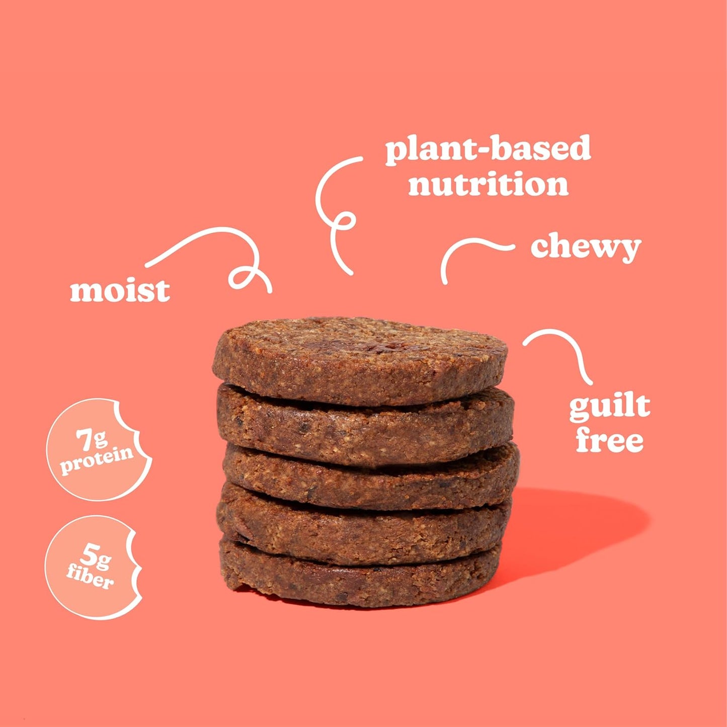 Love + Chew Tasty, Gluten Free Cookies - Pumpkin Chip 10 Count - Vegan - Healthy, Paleo, Non GMO Snacks - Individually Wrapped, Soft Baked Cookies - Made from High Protein Almonds - 2 Ounce Each