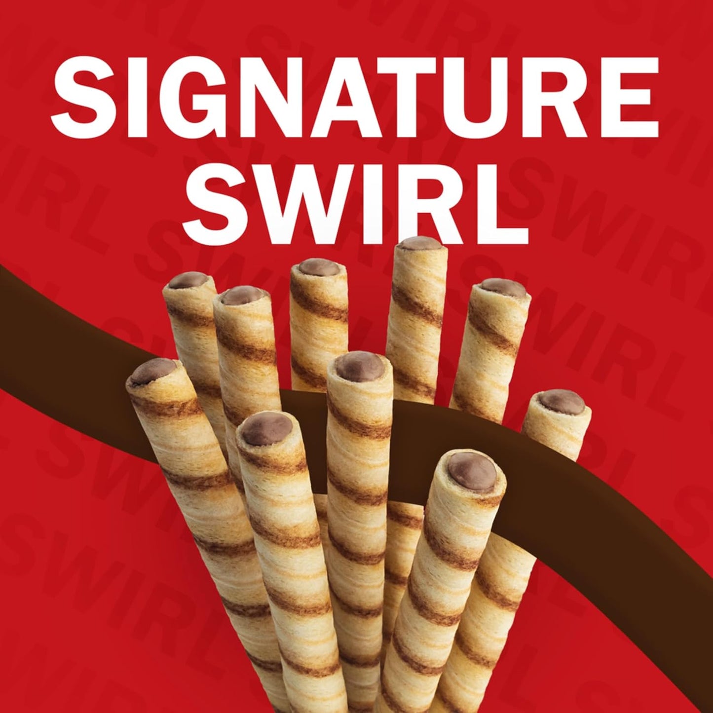 Pirouline Rolled Wafers - Chocolate Hazelnut Rolled Wafer Sticks - Original Signature Swirl Rolled Wafer Cookies - 14 oz 3 Pack