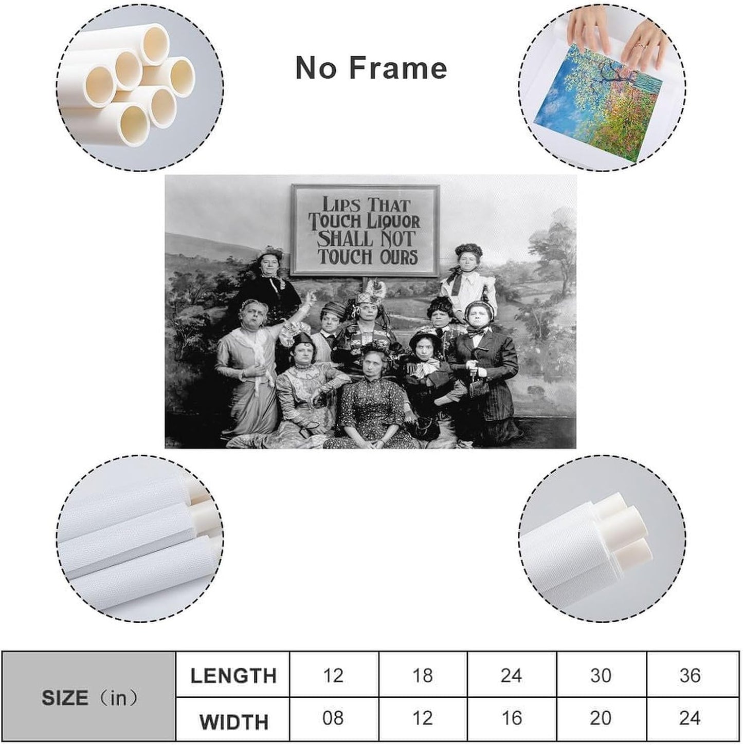 Lips That Touch Liquor Print, Prohibition, Alcohol, Bars And Drinking, Wall Art Canvas Printing Poster, Black And White Vintage Photo, Bar Decoration 12x18inch(30x45cm)