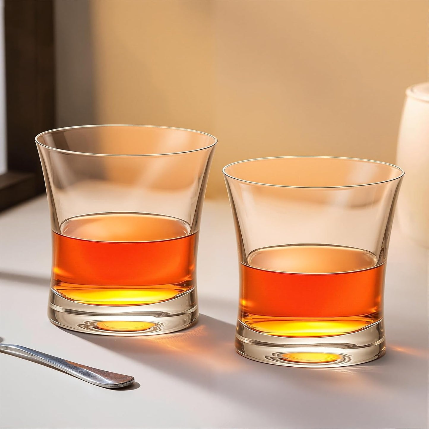 KAMMAK Shot Glasses Set of 2, 280ml/9.5oz Clear Espresso Shot Glass with Heavy Base for Bar Restaurants Home, Small Whiskey Shot Glass for Vodka, Whiskey, Tequila, Spirits & Liquors