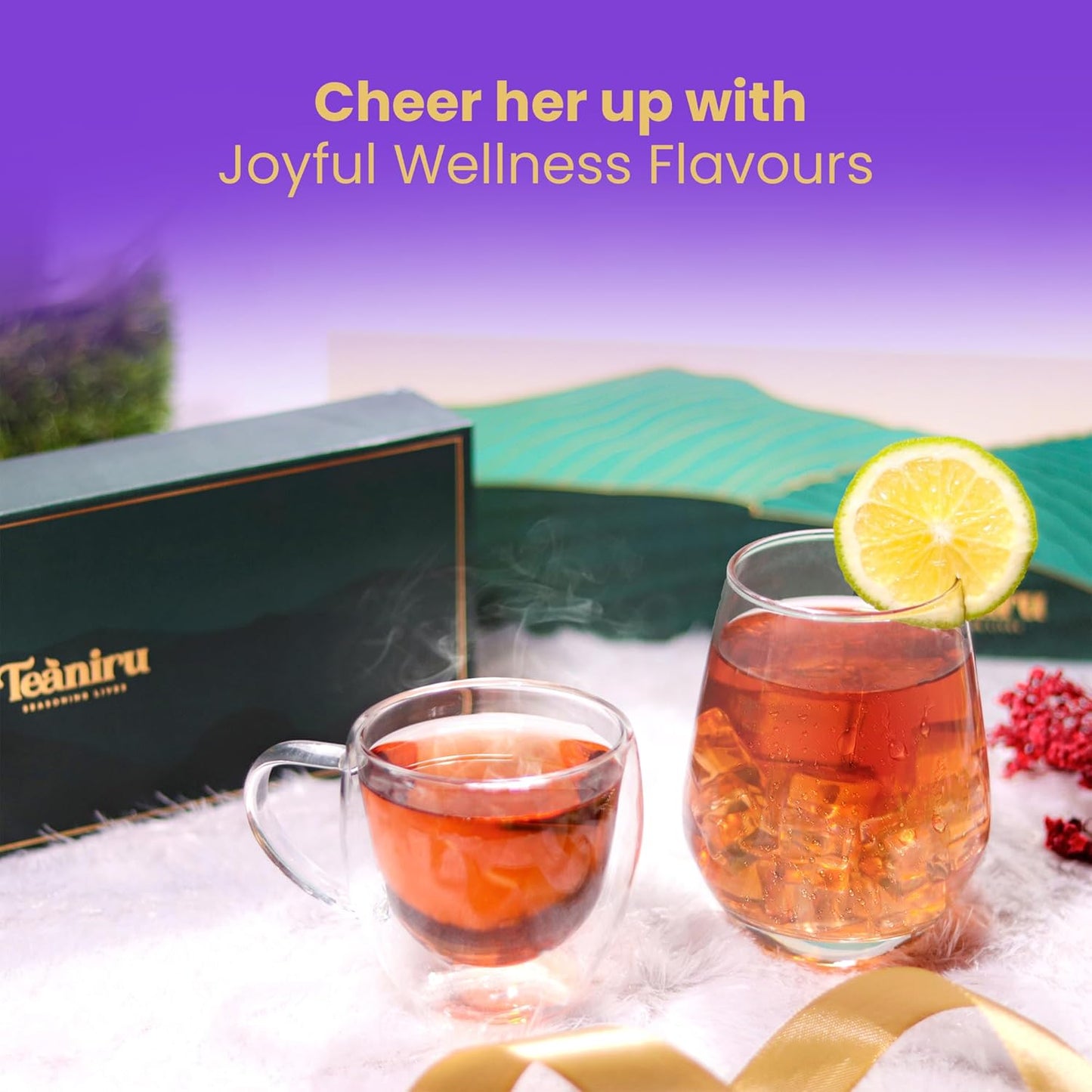 Teaniru, Gourmet Tea Collection – 6 Flavored Loose Leaf Set | 100% Pure Leaf with Real Ingredients | Gluten Free Tea – Brew it Hot or Cold, Serves up to 200 Cups | Gourmet Gift Sets | Thanks Giving