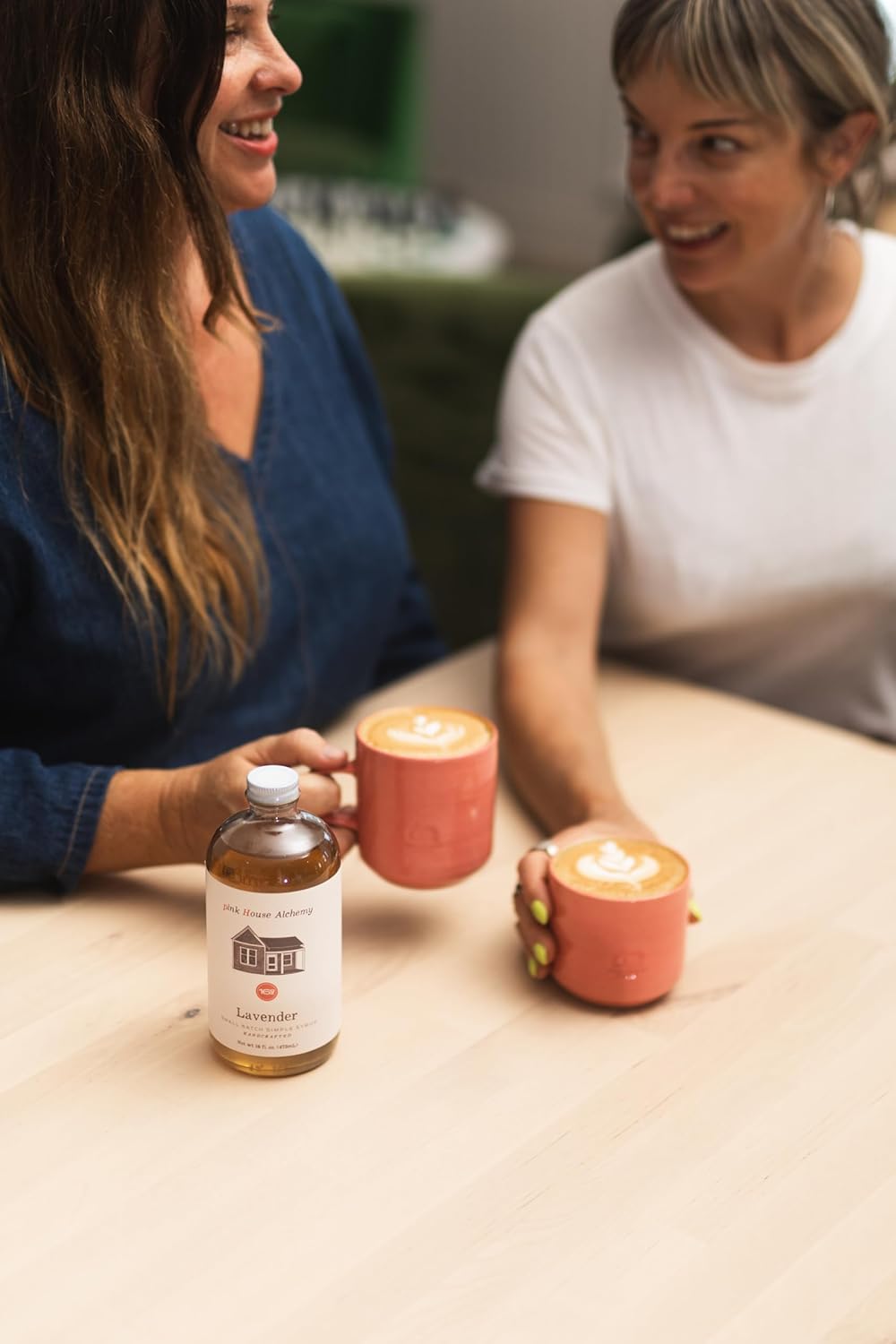 Pink House Alchemy Lavender Simple Syrup – 16oz Bottle – Handcrafted All-Natural Mixer for Coffee, Cocktails, Soda, Lemonade, Tea & Baking – Gluten-Free, Non-GMO, Vegan, Small Batch (LAV 1)