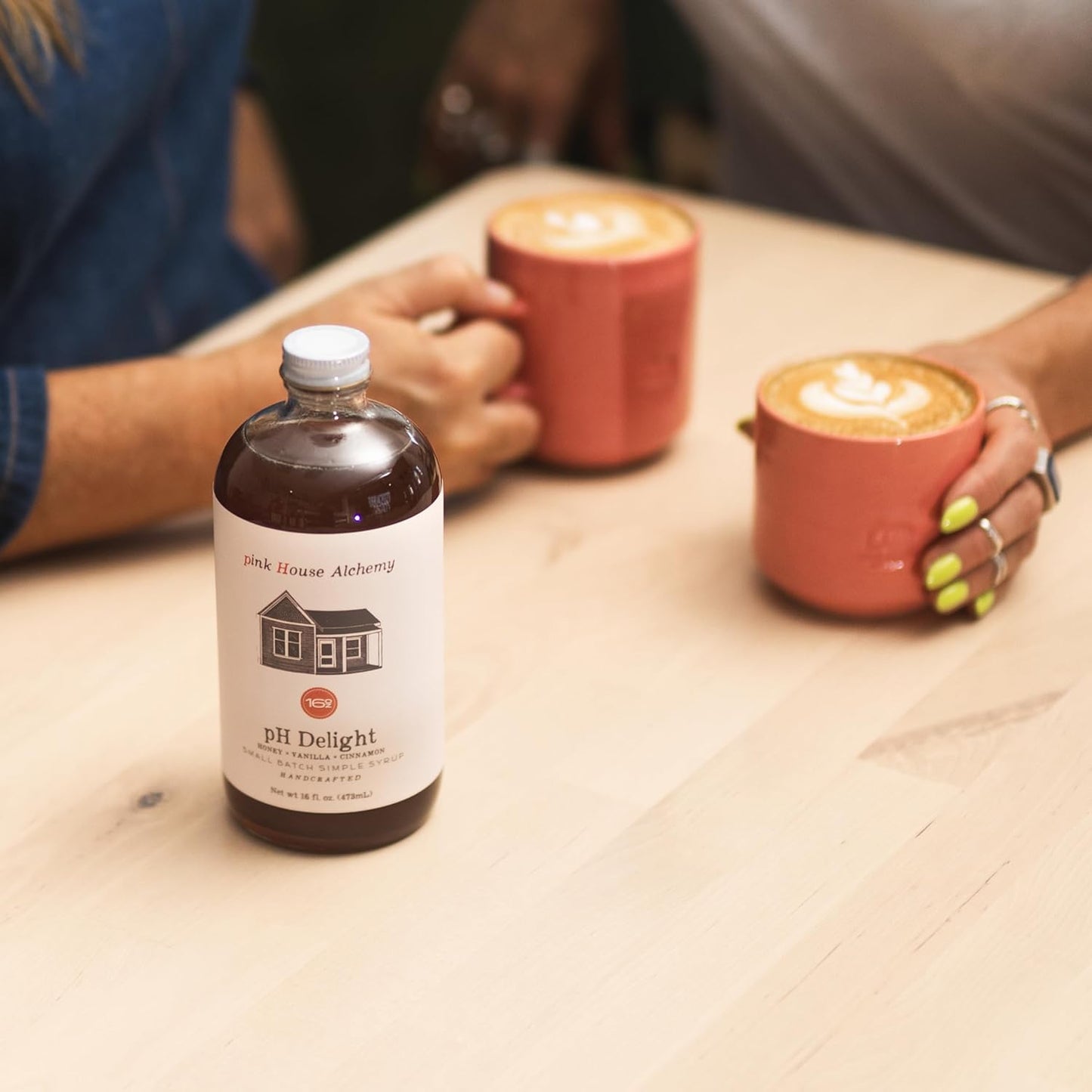 Pink House Alchemy Lavender Simple Syrup – 16oz Bottle – Handcrafted All-Natural Mixer for Coffee, Cocktails, Soda, Lemonade, Tea & Baking – Gluten-Free, Non-GMO, Vegan, Small Batch (LAV 1)