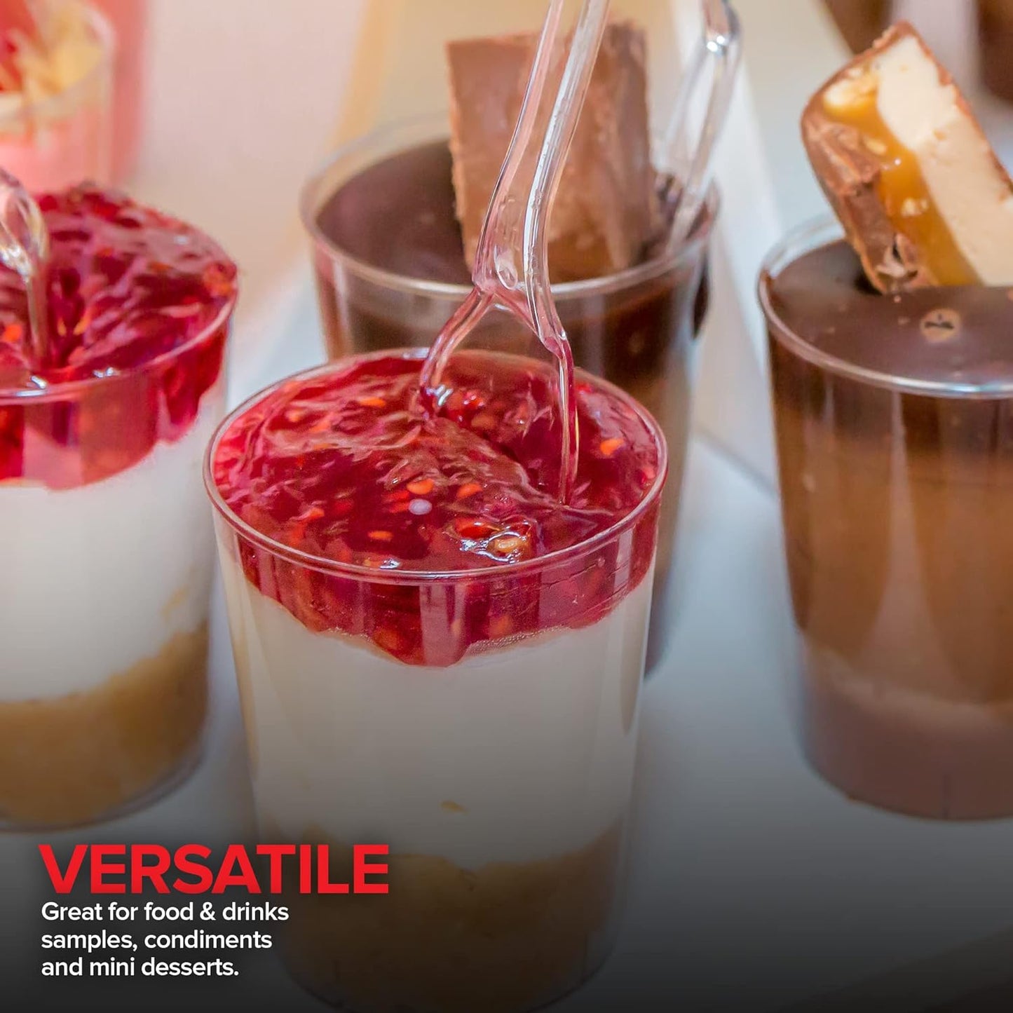 Stock Your Home 1.5 oz Shot Glasses (2000 Pack) - Clear Plastic Disposable Shot Cups for Jello Shots - Sample Cups for Food and Wine Tasting - Mini Party Cups for Condiments, Dipping Sauce, Holidays