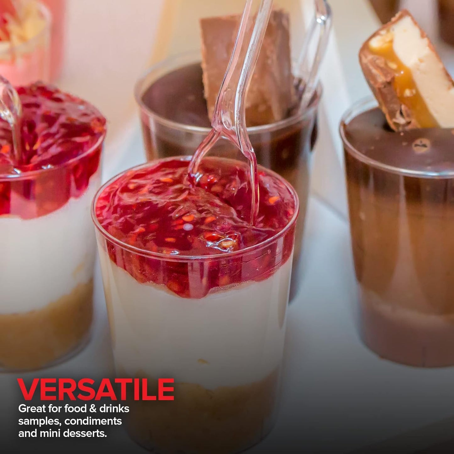 Stock Your Home 1.5 oz Shot Glasses - 500 Mini Plastic Shot Glasses (1.5oz) Clear Disposable Cups for Jello Shots, Wine Tasting, Liquor, Whiskey, Pudding, Sample Cup for Halloween and Elegant Parties