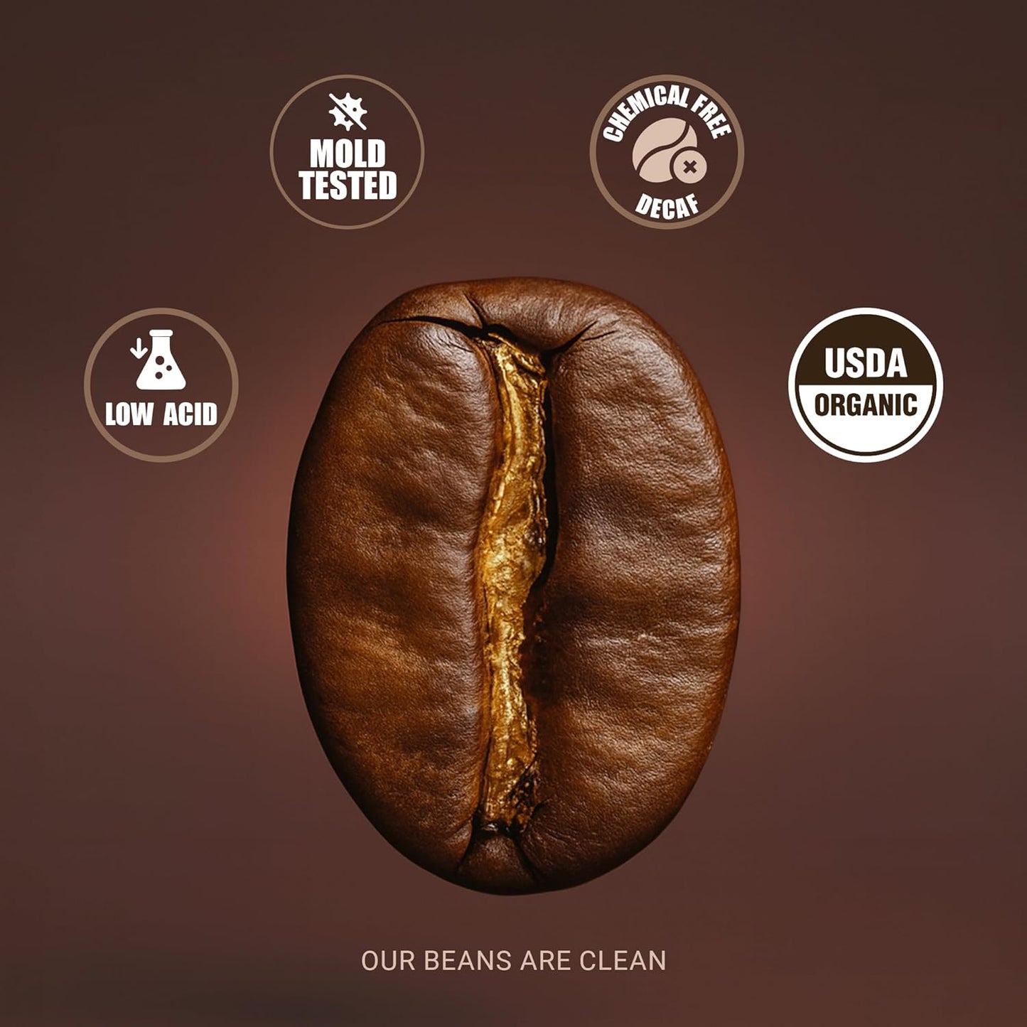 COFFREE Organic Instant Coffee Packets - 75% Half Caff Low Acid, Mold Free Coffee Made with Arabica Coffee Beans - Rich & Smooth Taste - Hot or Cold Single Serve Travel Packets 24 Pack Box