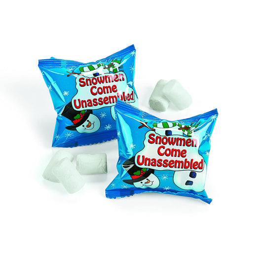 Fun Express Mini Marshmallows for Hot Chocolate - 54 Individual Packets Vanilla Marshmallow Candy | Hot Cocoa Bar Supplies & Toppings for Christmas Holiday Festivities & Stocking Stuffers